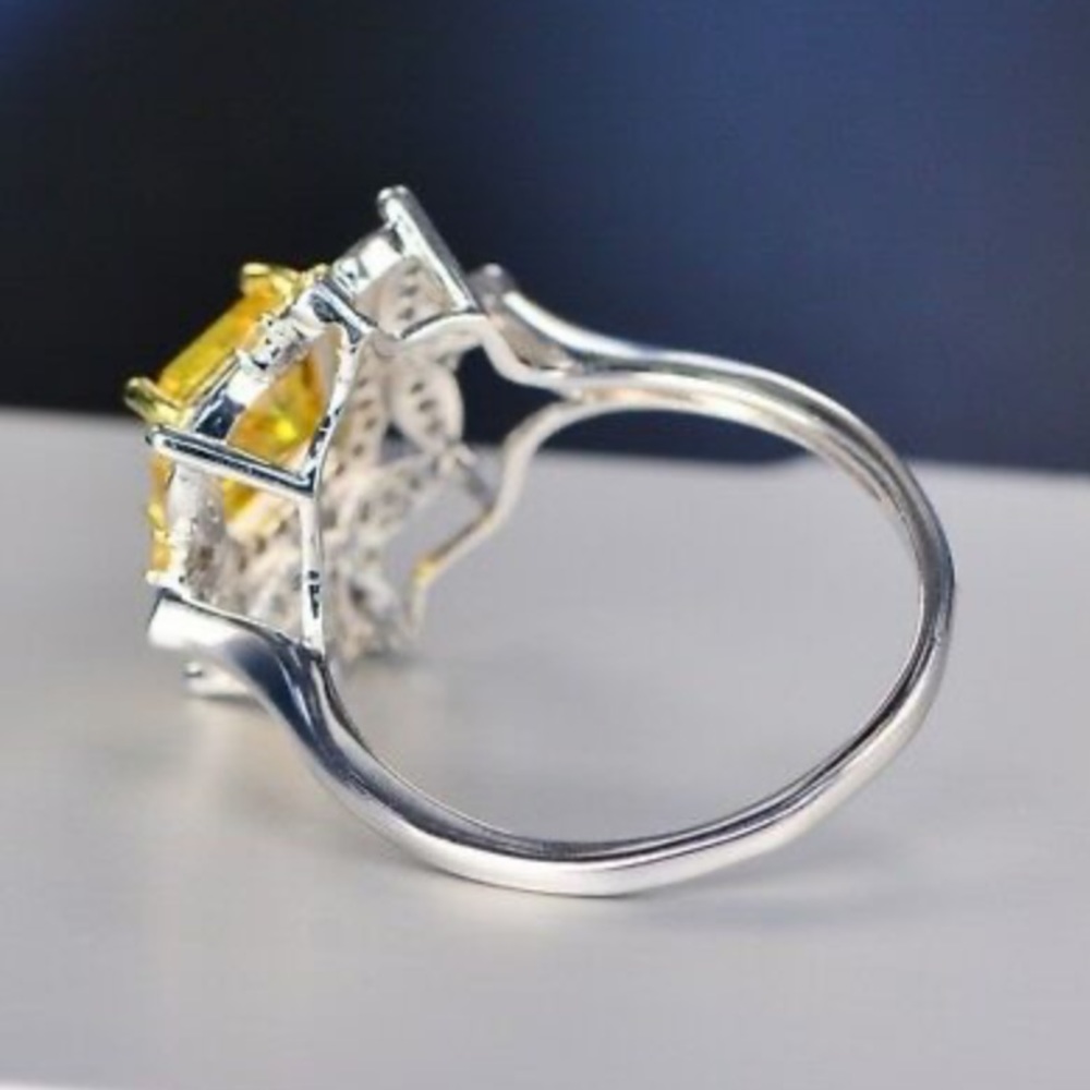 New 925 Silver Filled Citrine Birthstone Size 6-10 - Picture 5 of 6